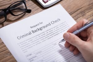 Request for criminal background check form in Texas