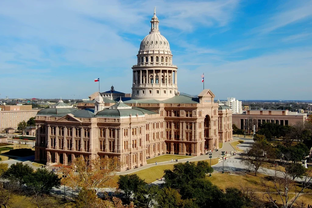 The Texas State Capitol building, where House Bill 420 was passed into law.
