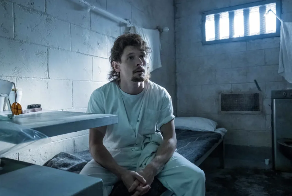 A stylized image referencing the Netflix documentary "Trial by Fire" about a wrongful conviction.