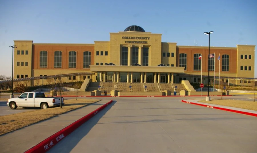 The Collin County Courthouse in McKinney, Texas, where the Karmelo Anthony trial is being held.